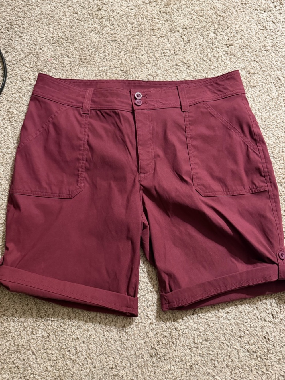 Eddie Bauer Women's Burgundy Pull-On Skirt